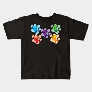 Stay Pawsitive Art (mix color) Kids T-Shirt